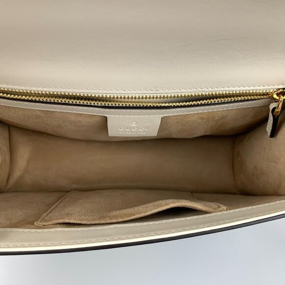 NWT Gucci Embroidered Sylvie Small shoulder bag In White - Picture 11 of 14